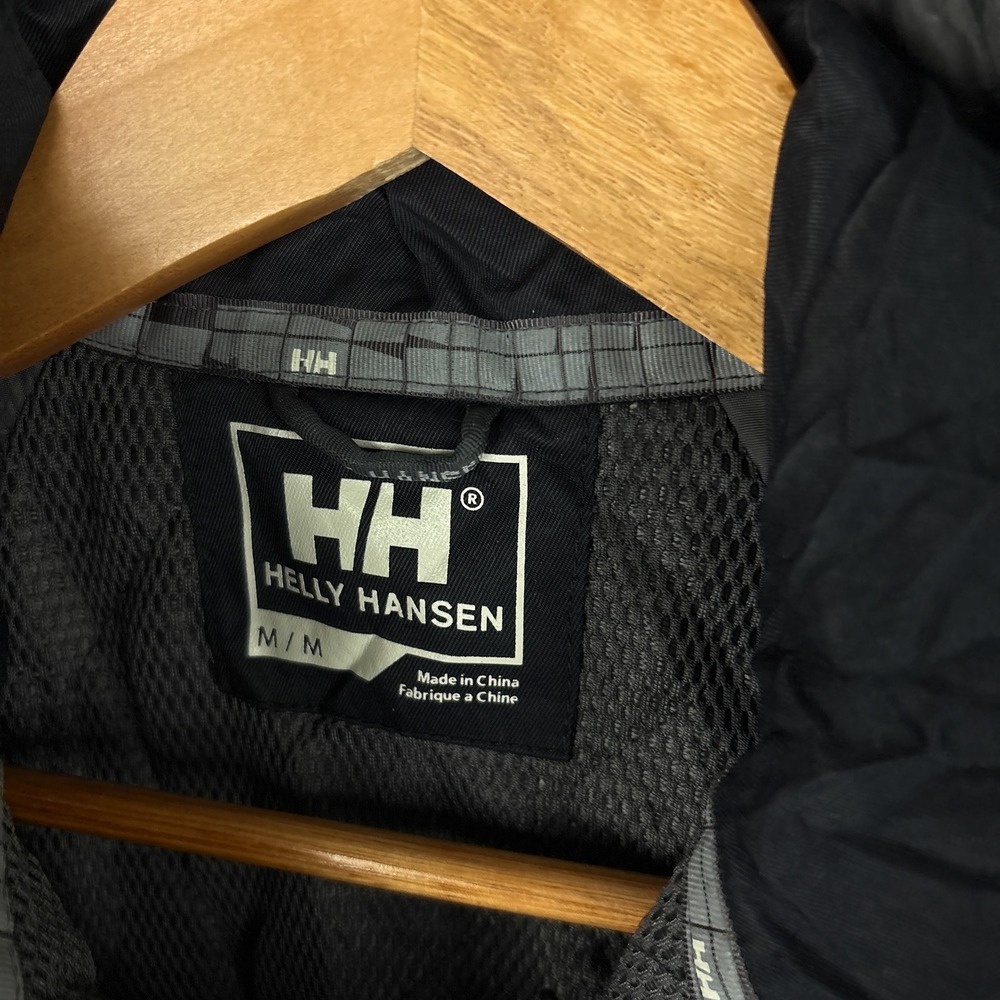 Y2K Helly Hansen Ski Jacket Shell Womens Medium HellyTech Black Full Zip - Picture 7 of 16